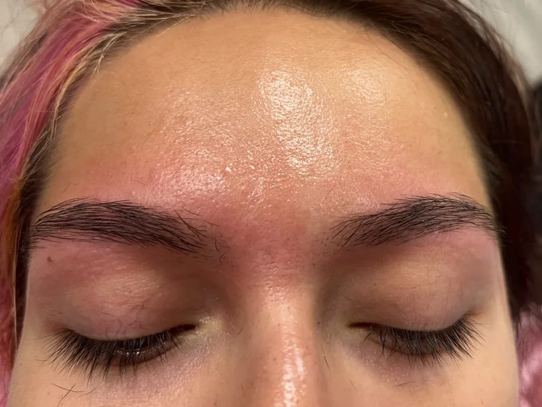 The same client's eyebrows after threading at Shubh Beauty, Montgomery IL